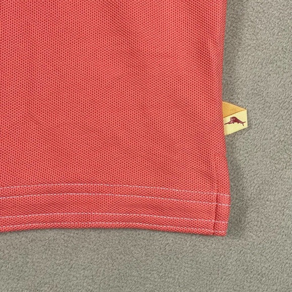 Tommy Bahama Supima Mens L‎ Polo Shirt Orange Relaxed Fit - Picture 4 of 12